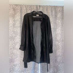 Wilfred Black Faux Leather Jacket Size XS